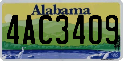 AL license plate 4AC3409