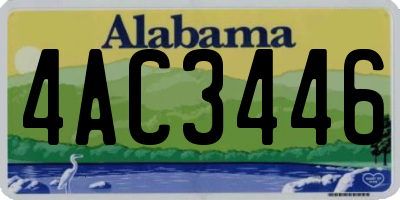 AL license plate 4AC3446
