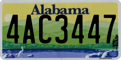 AL license plate 4AC3447
