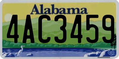 AL license plate 4AC3459