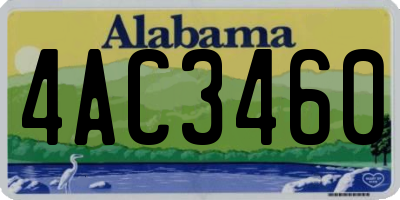 AL license plate 4AC3460