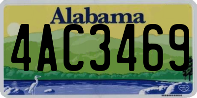 AL license plate 4AC3469