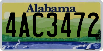 AL license plate 4AC3472