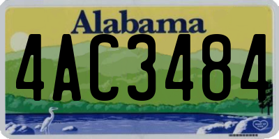 AL license plate 4AC3484