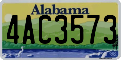 AL license plate 4AC3573