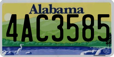 AL license plate 4AC3585