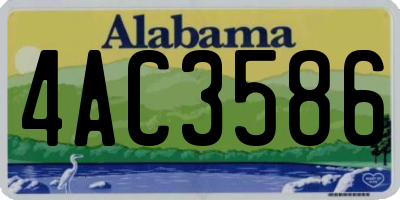 AL license plate 4AC3586