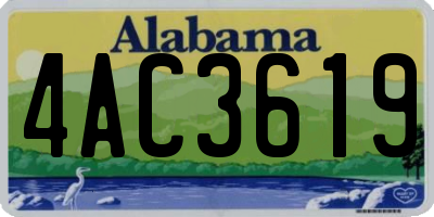 AL license plate 4AC3619