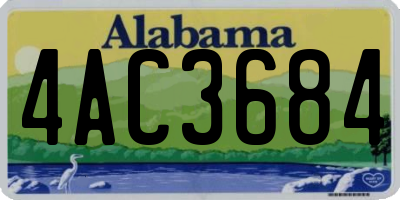 AL license plate 4AC3684