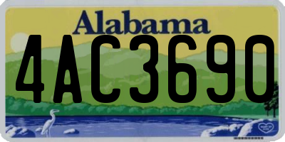 AL license plate 4AC3690
