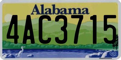 AL license plate 4AC3715