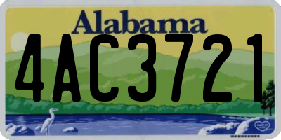 AL license plate 4AC3721