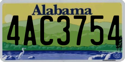 AL license plate 4AC3754