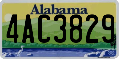 AL license plate 4AC3829