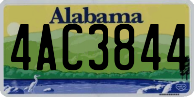 AL license plate 4AC3844