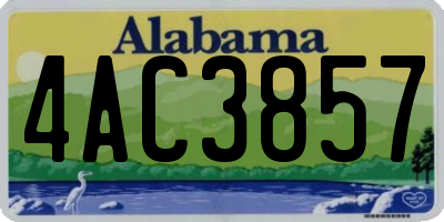 AL license plate 4AC3857