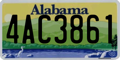 AL license plate 4AC3861