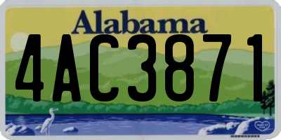 AL license plate 4AC3871