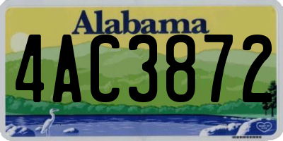 AL license plate 4AC3872