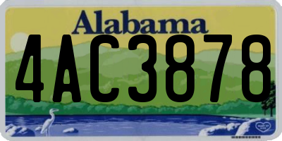 AL license plate 4AC3878