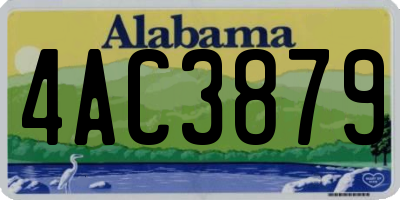 AL license plate 4AC3879