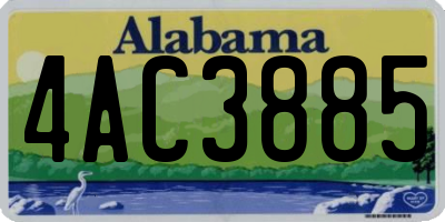 AL license plate 4AC3885