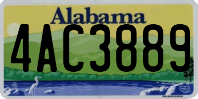 AL license plate 4AC3889