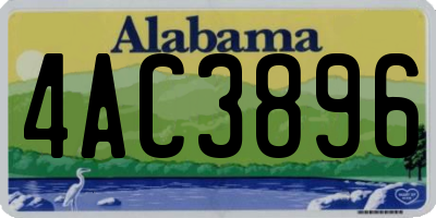 AL license plate 4AC3896