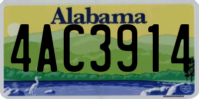 AL license plate 4AC3914
