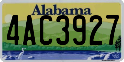 AL license plate 4AC3927
