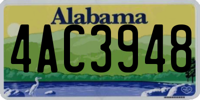 AL license plate 4AC3948