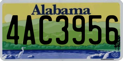 AL license plate 4AC3956