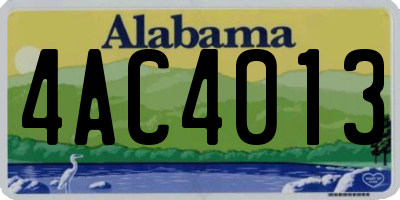 AL license plate 4AC4013