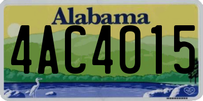 AL license plate 4AC4015