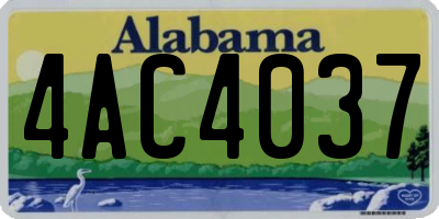 AL license plate 4AC4037