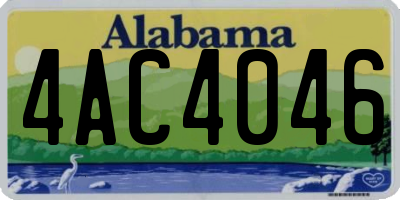 AL license plate 4AC4046