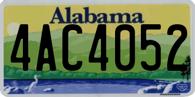 AL license plate 4AC4052