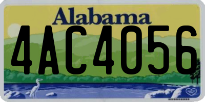 AL license plate 4AC4056