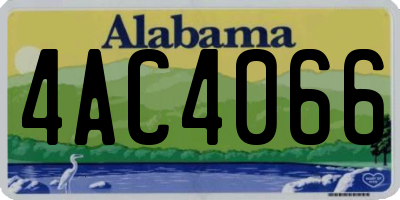 AL license plate 4AC4066