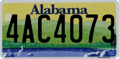 AL license plate 4AC4073