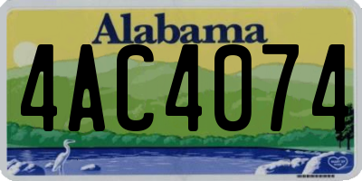 AL license plate 4AC4074