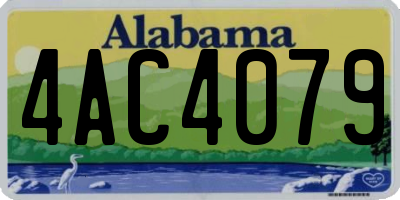 AL license plate 4AC4079