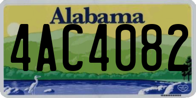AL license plate 4AC4082