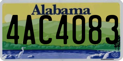AL license plate 4AC4083