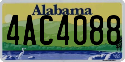 AL license plate 4AC4088