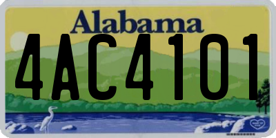 AL license plate 4AC4101