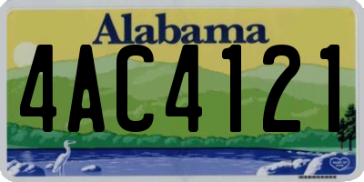 AL license plate 4AC4121