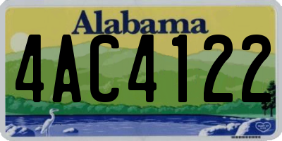 AL license plate 4AC4122