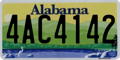 AL license plate 4AC4142