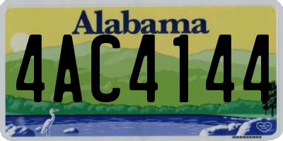 AL license plate 4AC4144